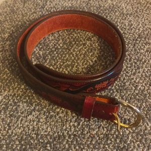 Frontier Series western brown leather tooled mens belt size 40